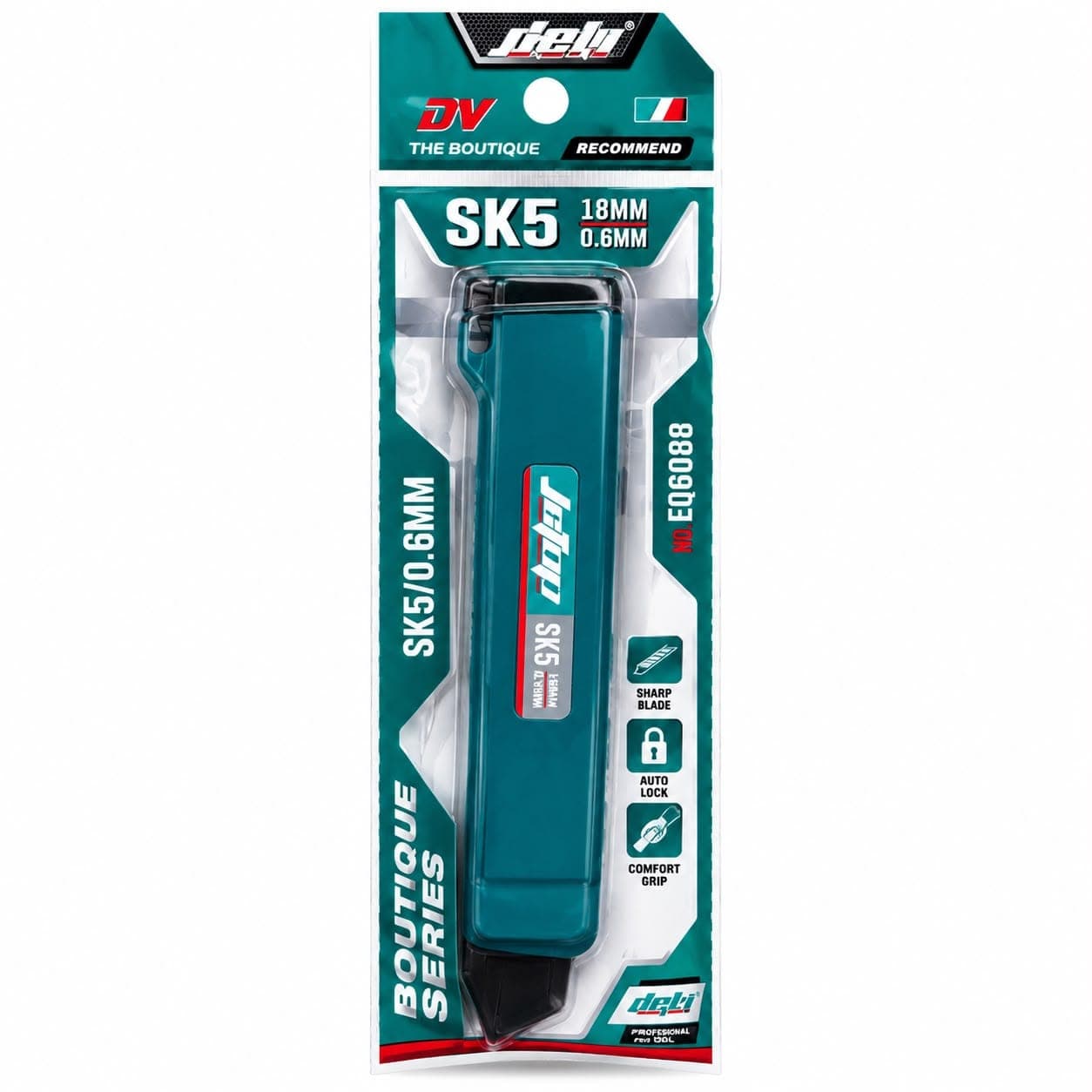 Utility Knife 18mm – SK5 Retractable Cutter | Heavy-Duty Box Cutter for Cutting & DIY