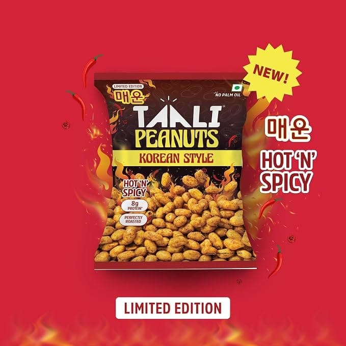 Taali Roasted Korean Peanuts 140g | Crunchy Namkeen Snack | Protein-Rich Roasted Peanuts