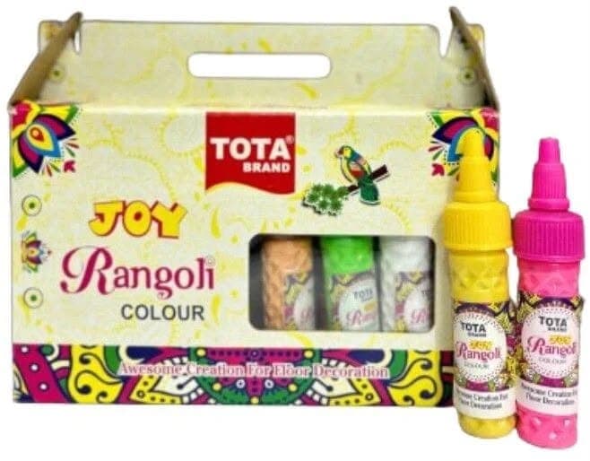 Tota Joy Rangoli Colours 16 Pcs | Diwali Rangoli Powder for Home Decoration