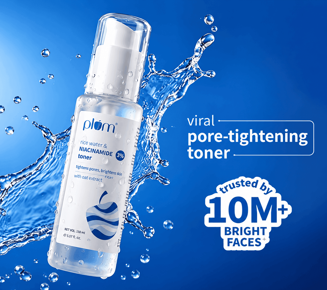 Plum Rice Water & 3% Niacinamide Toner – 150ml