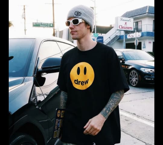 Drew House Justin Bieber T-Shirt for Men | Trendy Casual Streetwear