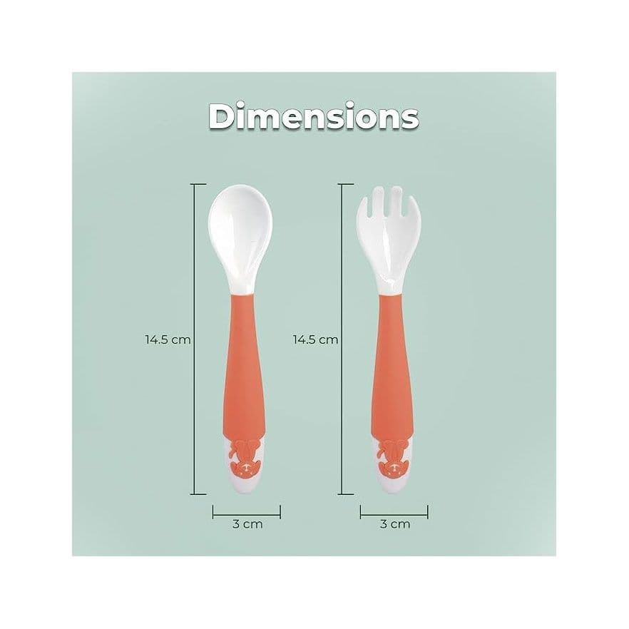 R For Rabbit R for Rabbit Safe Feed Duo Spoon Set - ORANGE(SFDSO01) daily essentials & lifestyle — thumbnail 2 of 3