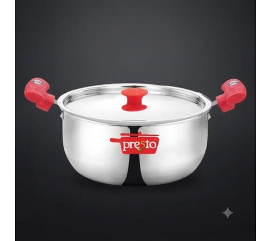 Presto Presto Triply Stainless Steel Cookware Casserole 24cm with Lid | Induction & Gas Compatible home & kitchen — thumbnail 2 of 2
