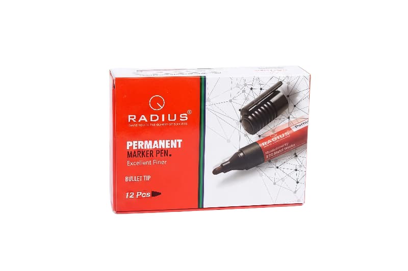 Radius Radius Permanent Marker Pen Set – Bullet Tip 12 Pcs Pack stationary, toys & sports — thumbnail 2 of 2