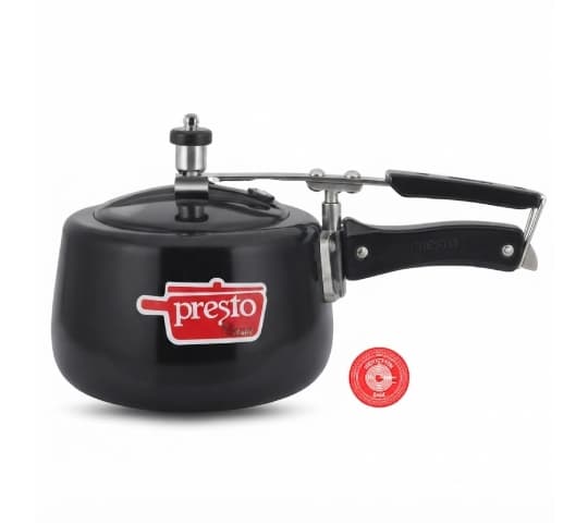 Presto Hard Anodized Contura Induction Base Pressure Cooker 3 Litre | 3L Aluminum Cooker for Gas