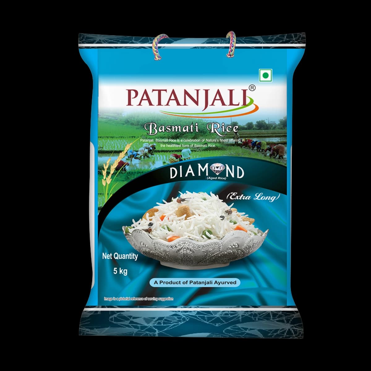 Patanjali Diamond Basmati Rice 5KG – Premium Long Grain Aromatic Rice