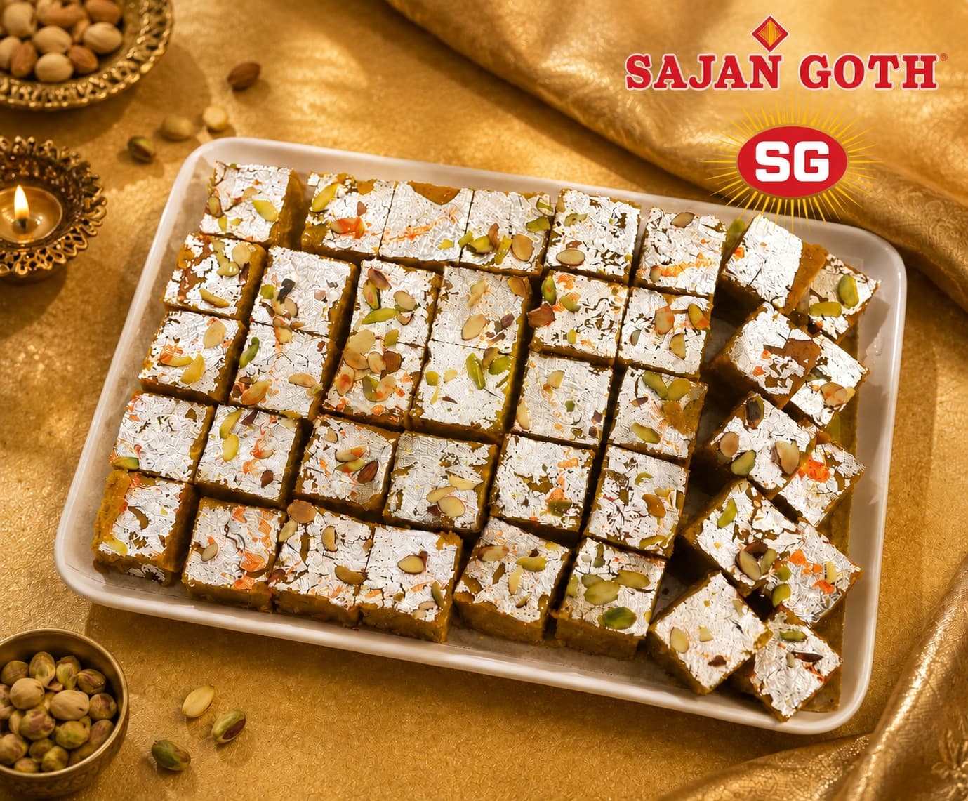 Dil Keshar Besan Barfi – Rich Saffron Traditional Sweet