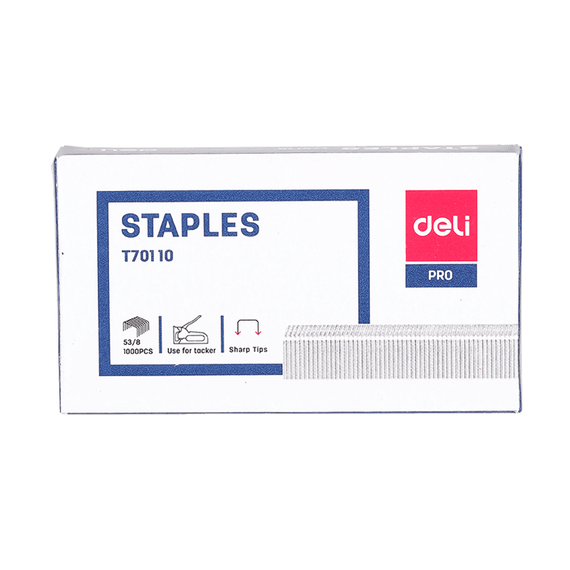 Deli Deli ET70110 53/8 Staple Pins – 1000 Pieces Zinc-Plated Tacker Staples for Staple Guns stationary, toys & sports — thumbnail 5 of 5