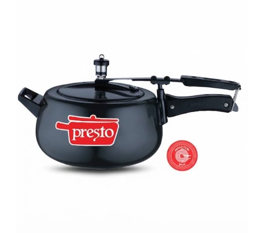 Presto Hard Anodized Contura Induction Base 5 Litre Pressure Cooker Gas Compatible