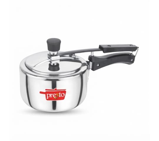 Presto Pressure Cooker Triply Stainless Steel Classic Inner Lid 2 Litre | Induction Compatible | Durable SS Cooker