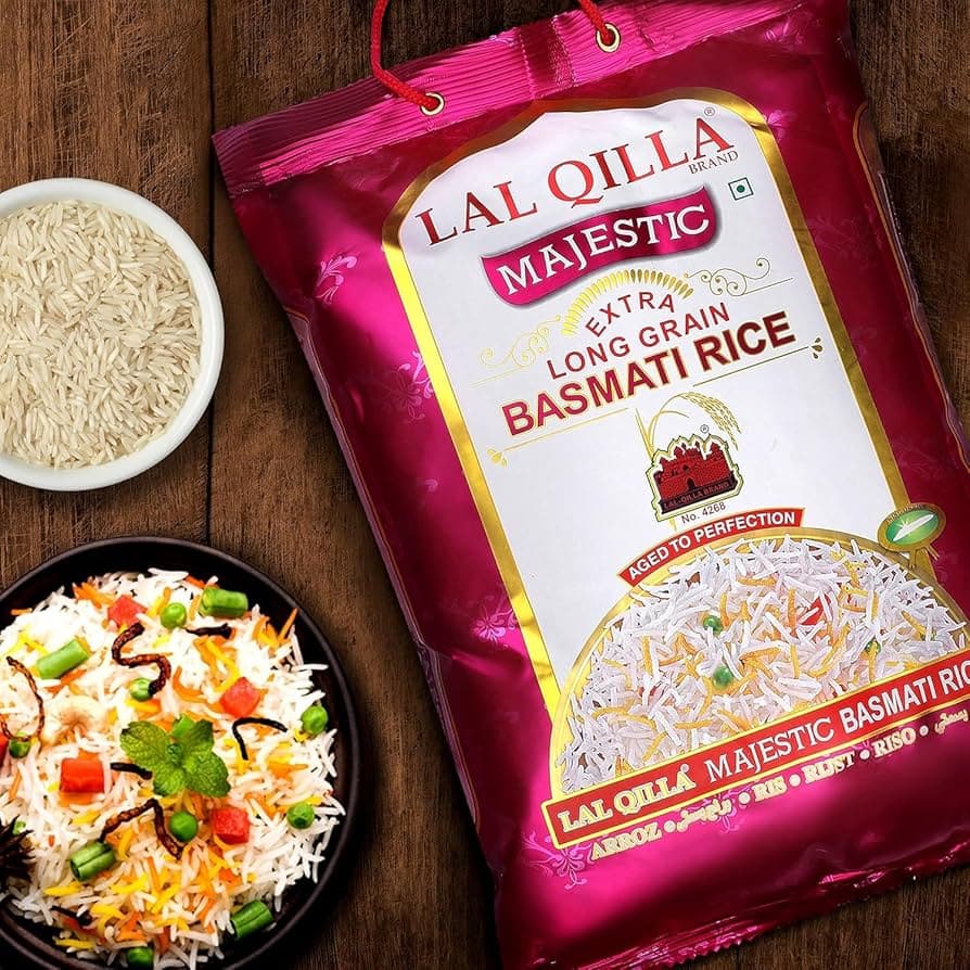 Lal Qilla Majestic Steamed Basmati Rice – 1kg Premium Long Grain Rice