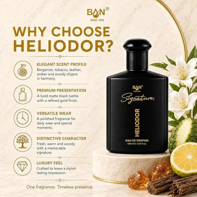 Signature SIGNATURE HELIODOR Eau De Parfum 100ML | Long Lasting Perfume for Men | Woody Chypre Fragrance | Bergamot,… — thumbnail 5 of 6