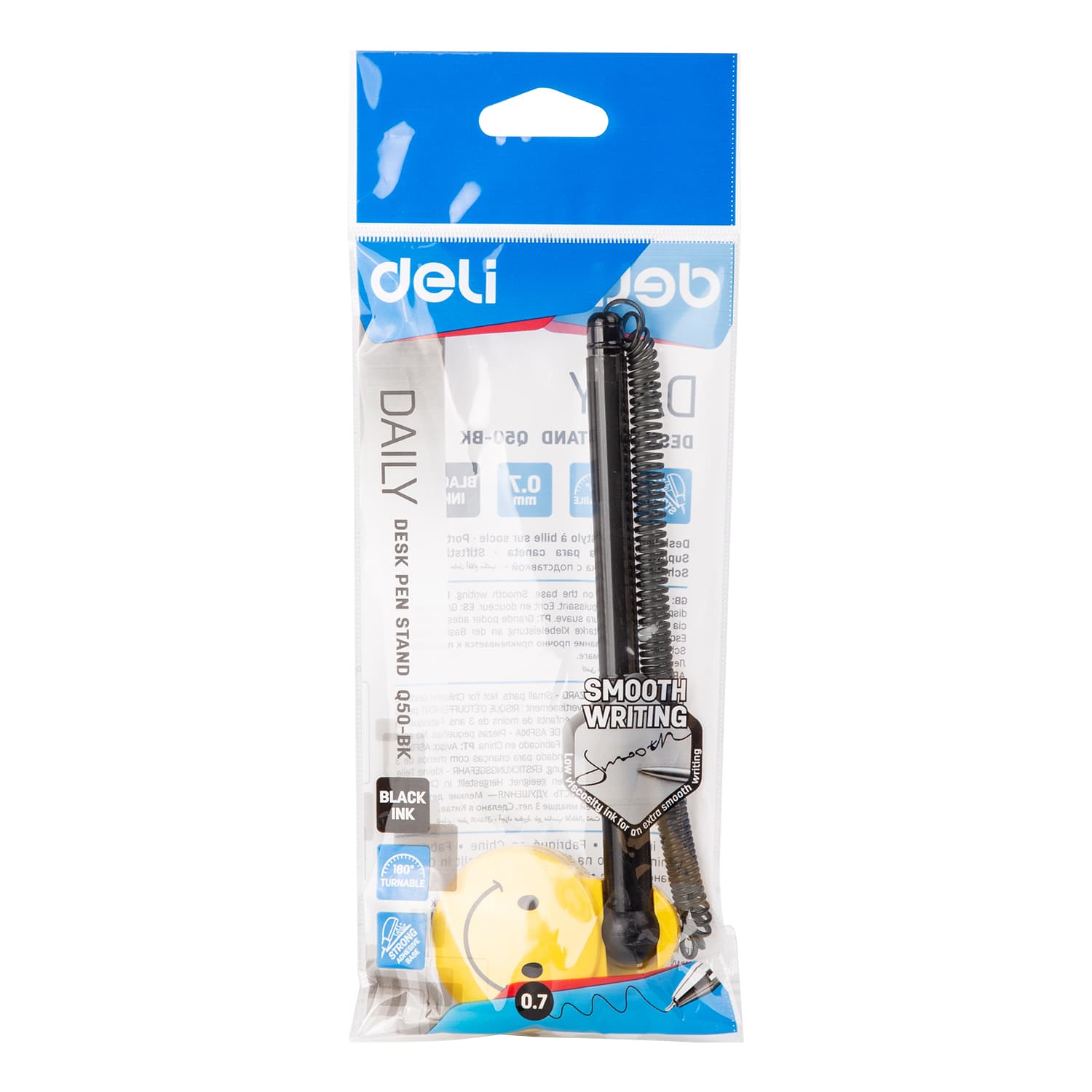 Deli Deli-EQ50-BK Ball Point Pen – Smooth Writing Black Ink Pen for Office, School & Home stationary, toys & sports — thumbnail 2 of 5