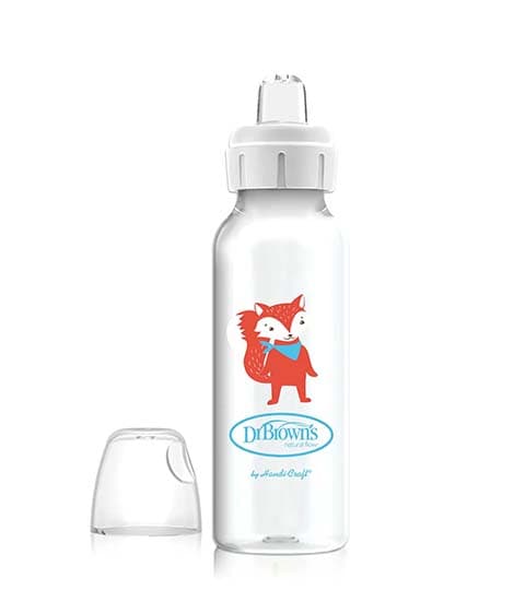 Dr. Brown's Fox Narrow Sippy Spout Bottle 8 Oz/250ml BPA Free Baby Feeding Bottle SB81096-P12