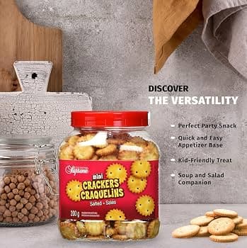 Dynas Dyans Mini Crackers Jar 227 gm salted Cream | Crispy & Creamy Snack daily essentials & lifestyle — thumbnail 3 of 4