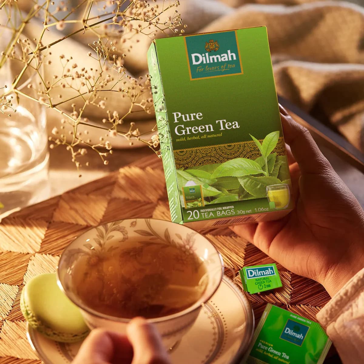 Dilmah DILMAH Pure Green Tea Ceylon Product 20 Tea Bags daily essentials & lifestyle — thumbnail 3 of 8