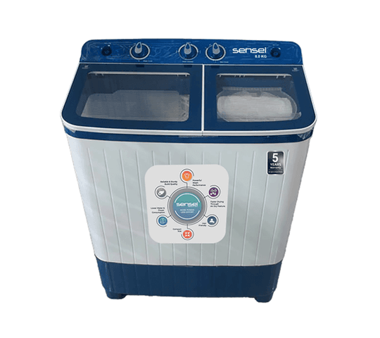 Sensei - 8 Kg Semi Automatic Twin Tub Washing Machine - SWM8SA4
