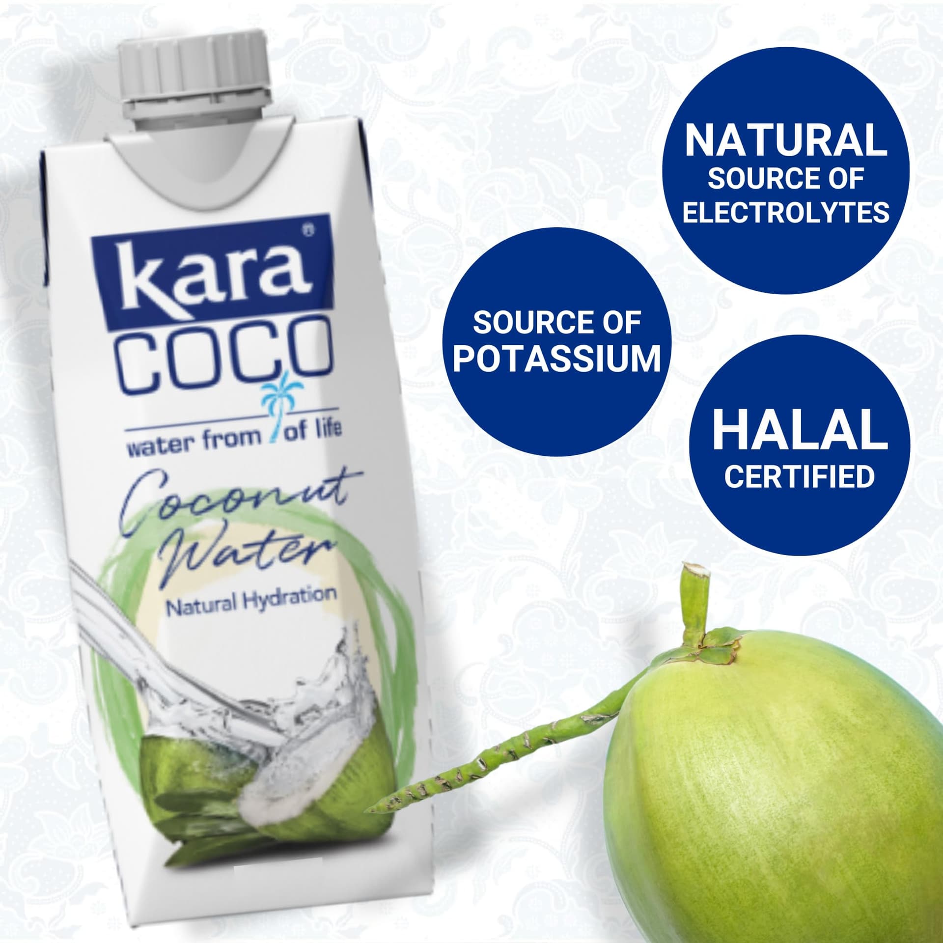 No Brand Kara Coco Coconut Water 1L | 100% Natural Coconut Water Drink daily essentials & lifestyle — thumbnail 5 of 5