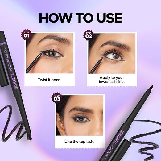 HILARY RHODA Hilary Rhoda Zero Smudge Kajal | Waterproof Long-Lasting Eye Kajal daily essentials & lifestyle — thumbnail 3 of 7