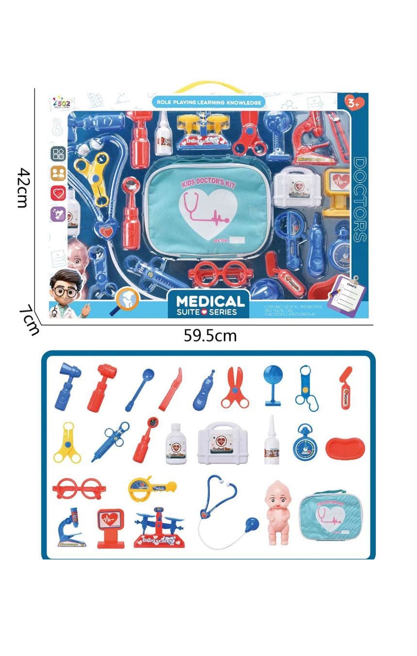 HappyHours Doctor Set Medical Role Play Toy Kit