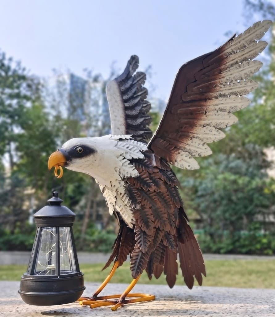 Senwell Metal Eagle Hanging Solar Light Outdoor Garden LED Decor #067