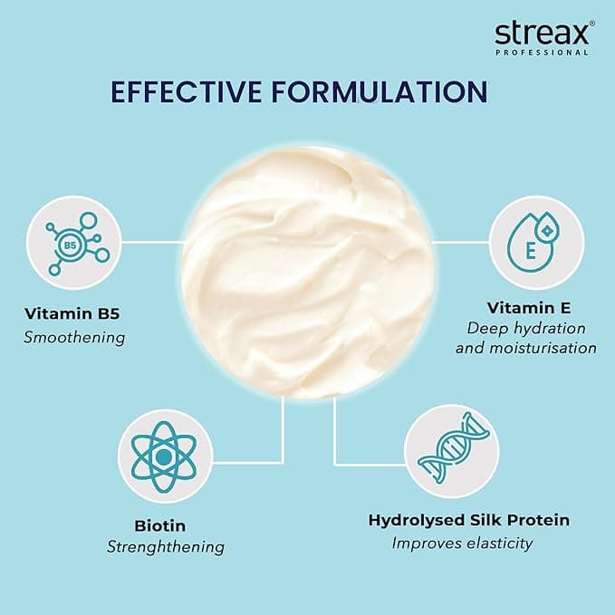 No Brand Streax Professional Vitariche Care Smooth & Shine Hair Masque 500g – Deep Nourishment & Frizz Control daily… — thumbnail 4 of 5
