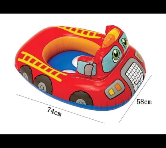 Inflatable Fire Truck Baby Swimming Float | Safe Kids Pool Float