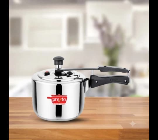 Presto Presto Stainless Steel Pressure Cooker Classic Inner Lid 3 Litre | Induction Compatible | Durable SS Cooker home &… — thumbnail 2 of 2
