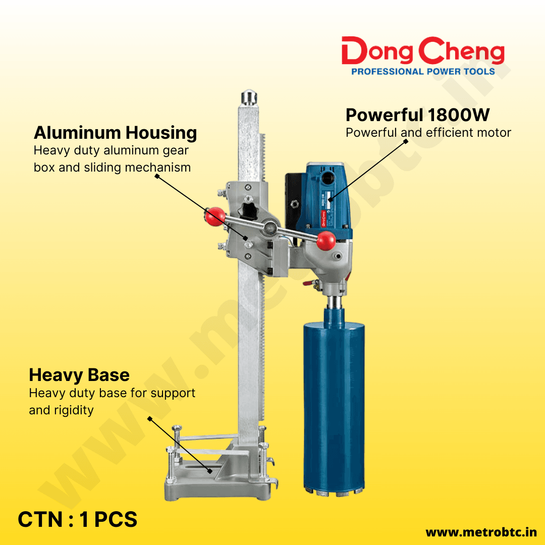 Dongcheng Power Tools Dong Cheng DZZ02-130 Diamond Core Cutter Machine 1800W Heavy Duty Concrete Core Drill | 130mm… — thumbnail 2 of 3