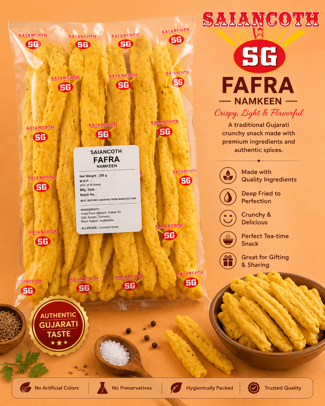Sajan Goth Sajan Goth Fafra Namkeen – Crispy Gujarati Snack daily essentials & lifestyle — thumbnail 2 of 2