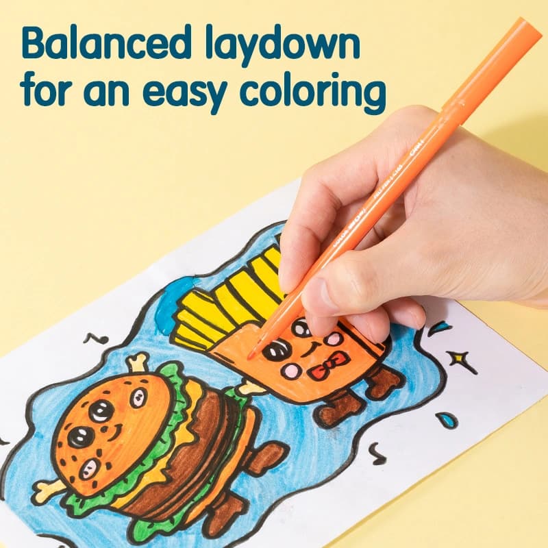 Deli Deli EC165-24 Washable Felt Pen Set – 24 Bright Colors for Kids, School & Art stationary, toys & sports — thumbnail 2 of 5