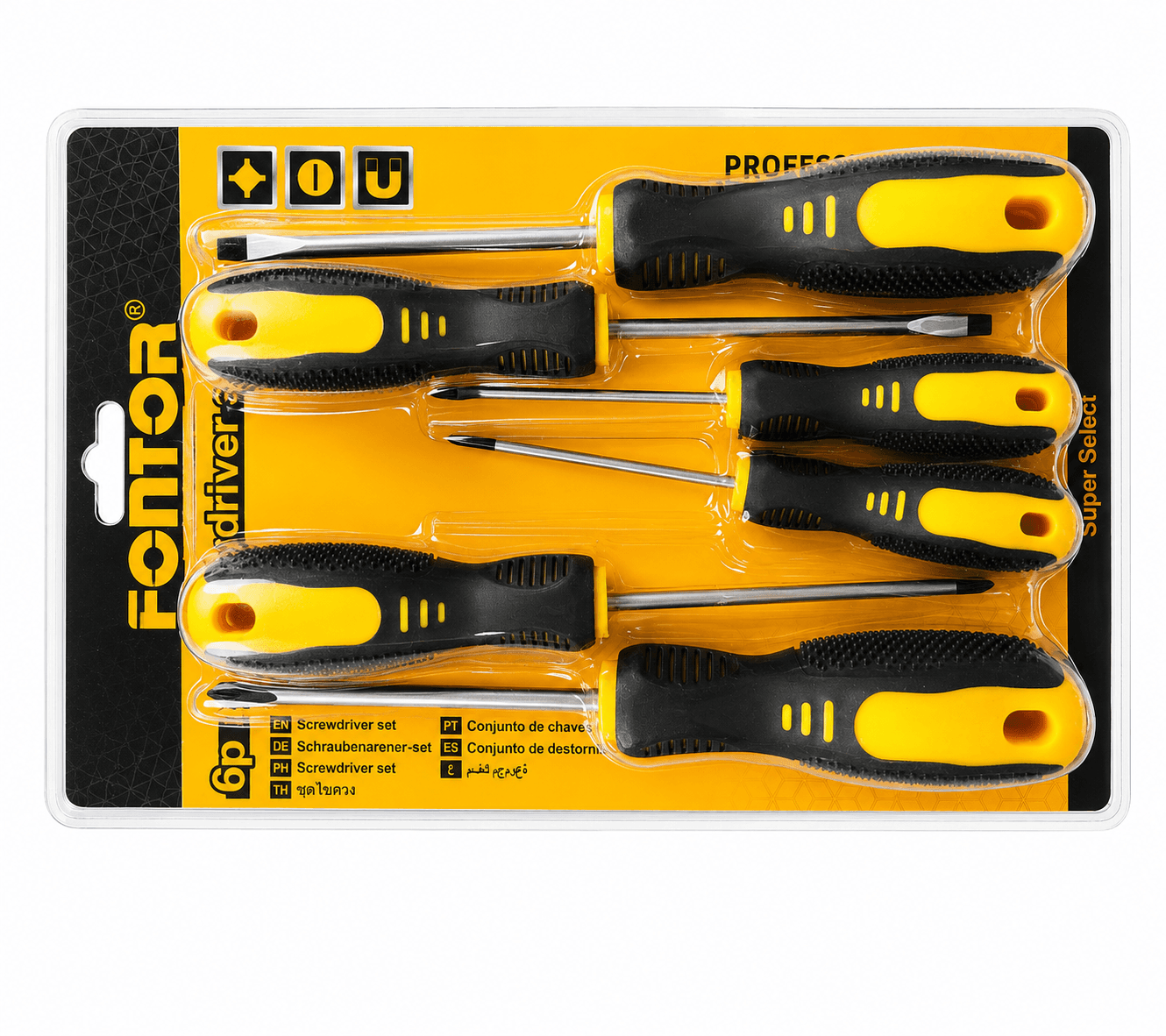 Fontor Fontor Screw Driver 6 Pc Set LSD0601 – Professional Magnetic Screwdriver Kit for Home & Industrial Use hardware &… — thumbnail 2 of 2