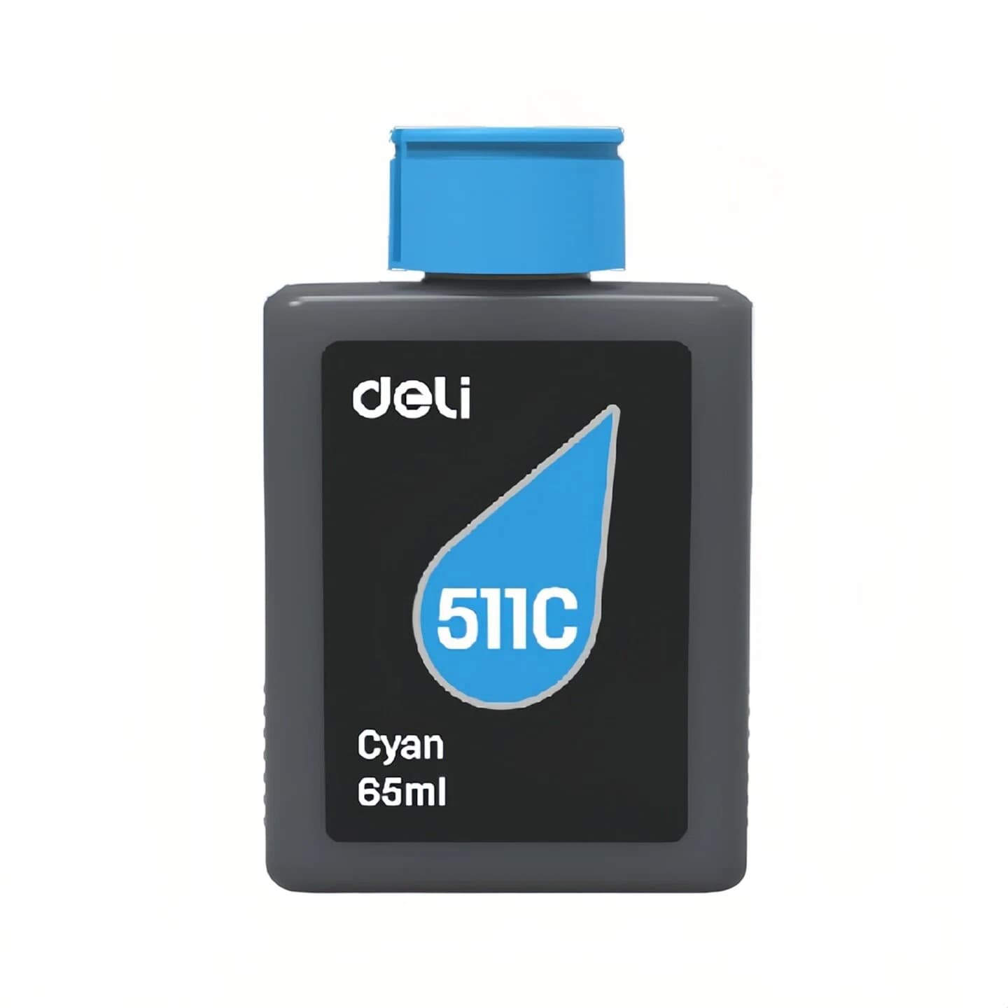Deli 511C Cyan Inkjet Printer Ink Bottle 65ml