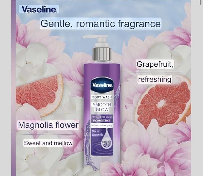 No Brand Vaseline Smooth Glow Body Wash 425ml – Radiant Skin Hydration & Gentle Cleansing daily essentials & lifestyle — thumbnail 3 of 4