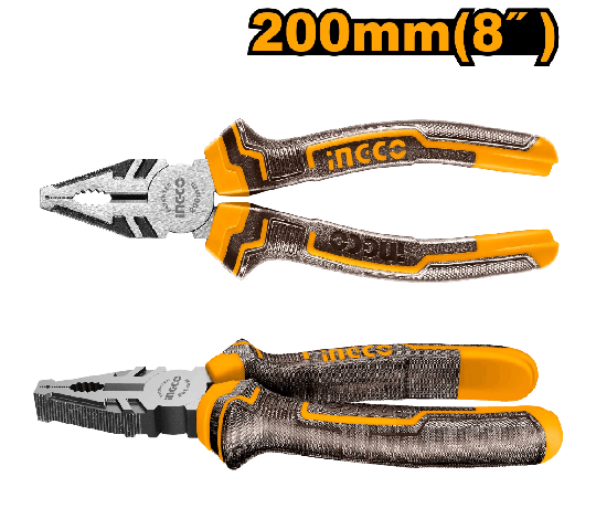 Fontor Combination Pliers HCP08208 8 Inch (200mm) Heavy Duty Hand Tool for Gripping, Cutting & Twisting Wires