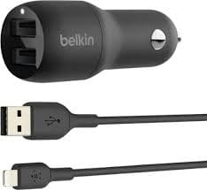 Belkin Belkin Car-BoostCharge Dual USB-A Charger 24W (CCB001btBK) electronics — thumbnail 3 of 3