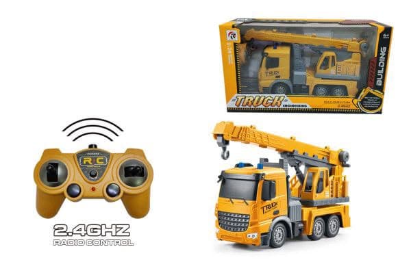 HappyHours RC Crane Construction Truck Toy