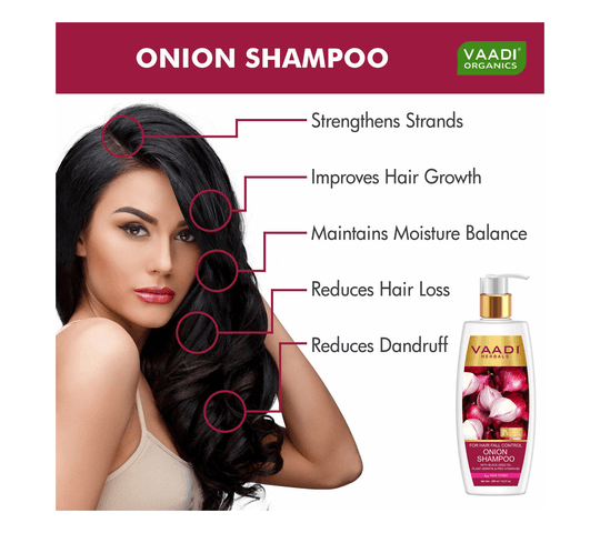 Vaadi Organics Vaadi Organics - Onion Shampoo with Black Seed Oil, Plant Keratin & PRO Vitamin B5 (350 ml) - VH0664 daily… — thumbnail 2 of 2
