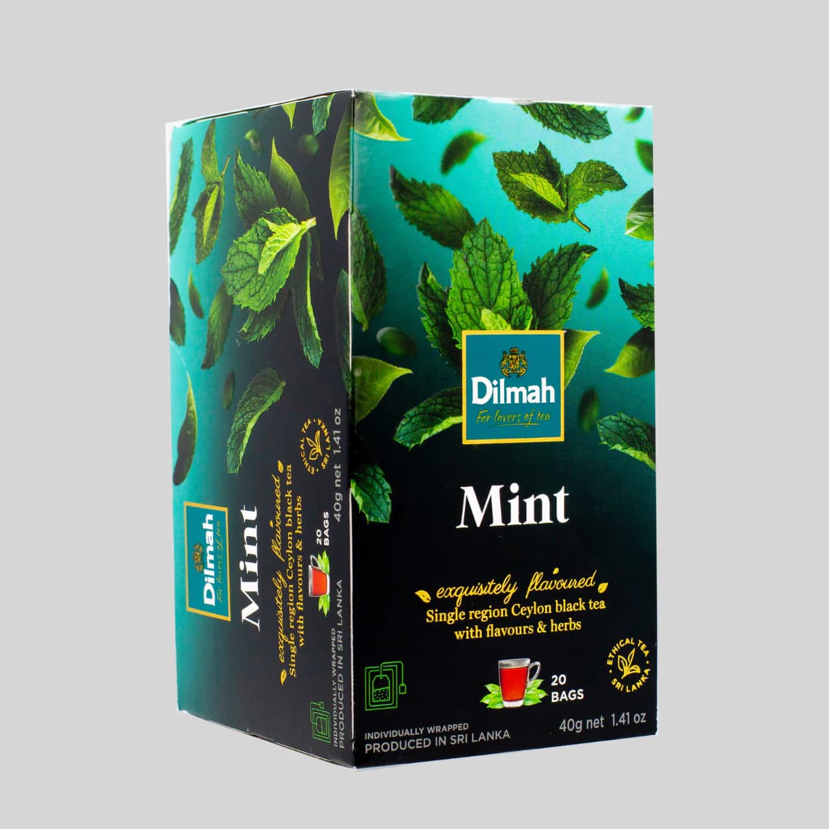 Dilmah Dilmah Natural Mint Flavoured Ceylon Tea Bags | Premium Refreshing Herbal Black Tea daily essentials & lifestyle — thumbnail 6 of 7