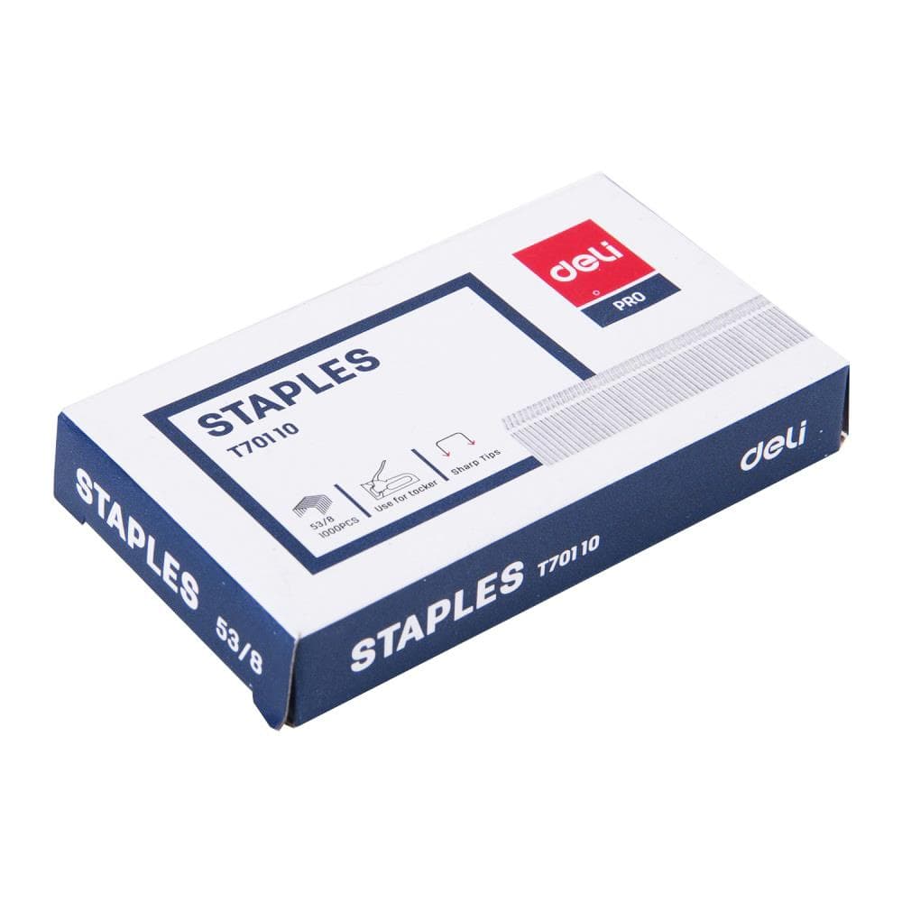 Deli Deli ET70110 53/8 Staple Pins – 1000 Pieces Zinc-Plated Tacker Staples for Staple Guns stationary, toys & sports — thumbnail 4 of 5