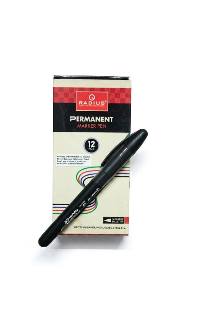 Radius Permanent Marker Pens Pack of 12