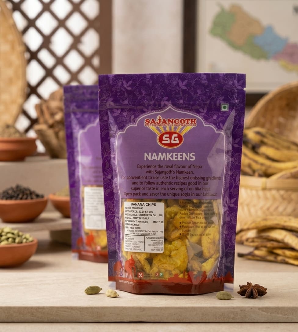 Sajan Goth Sajan Goth Banana Chips Namkeen 100gm daily essentials & lifestyle — thumbnail 2 of 2