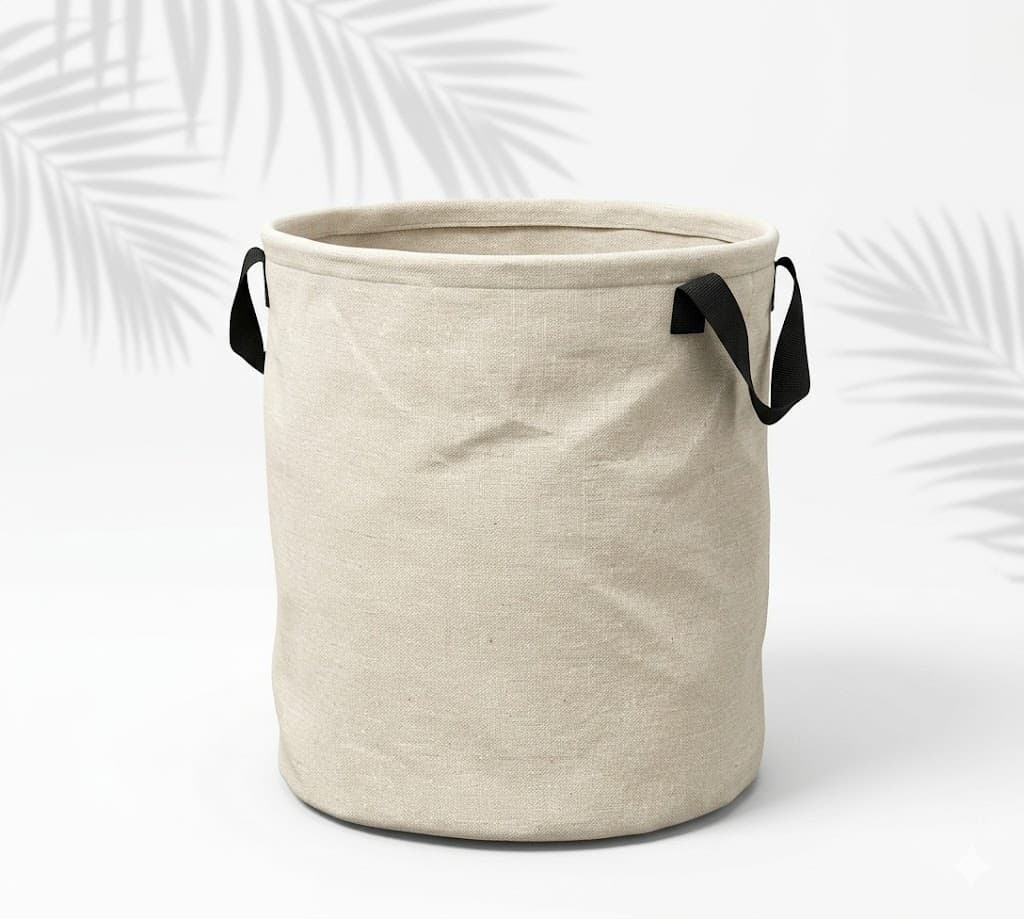 Durable Polycotton Foldable Laundry Bags (45L) – Waterproof & Washable