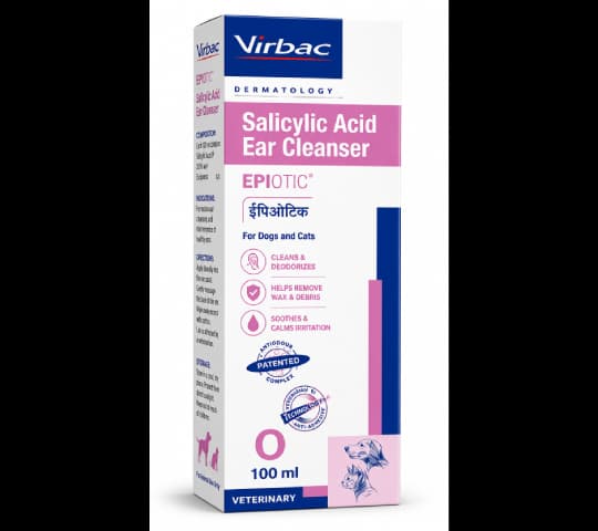 Epiotic Liquid (Virbac) 100ml – Ear Cleansing Solution for Dogs & Cats