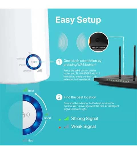 TIP-LINK TP-Link TL-WA850RE N300 2.4GHz WiFi Range Extender - Wireless Signal Booster for Home & Office electronics — thumbnail 2 of 3