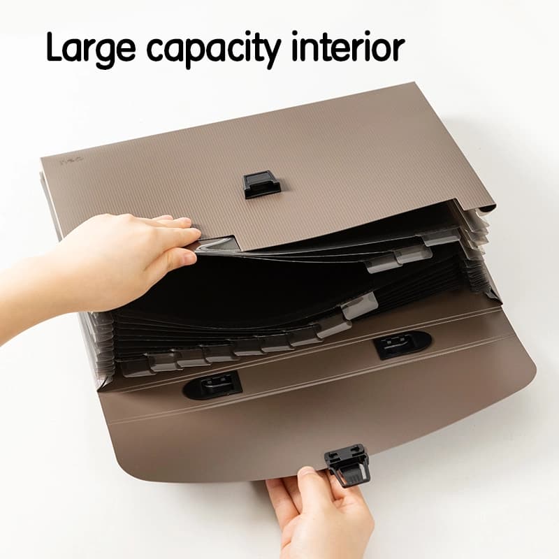 Deli Deli E5557 Office Expanding File | A4 Document Organizer with Multiple Pockets stationary, toys & sports — thumbnail 3 of 5