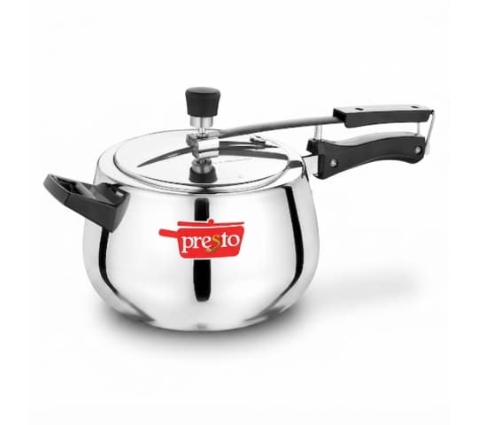 Presto Triply Stainless Steel Contura Inner Lid Pressure Cooker 5 Litre | Induction Base Cooker