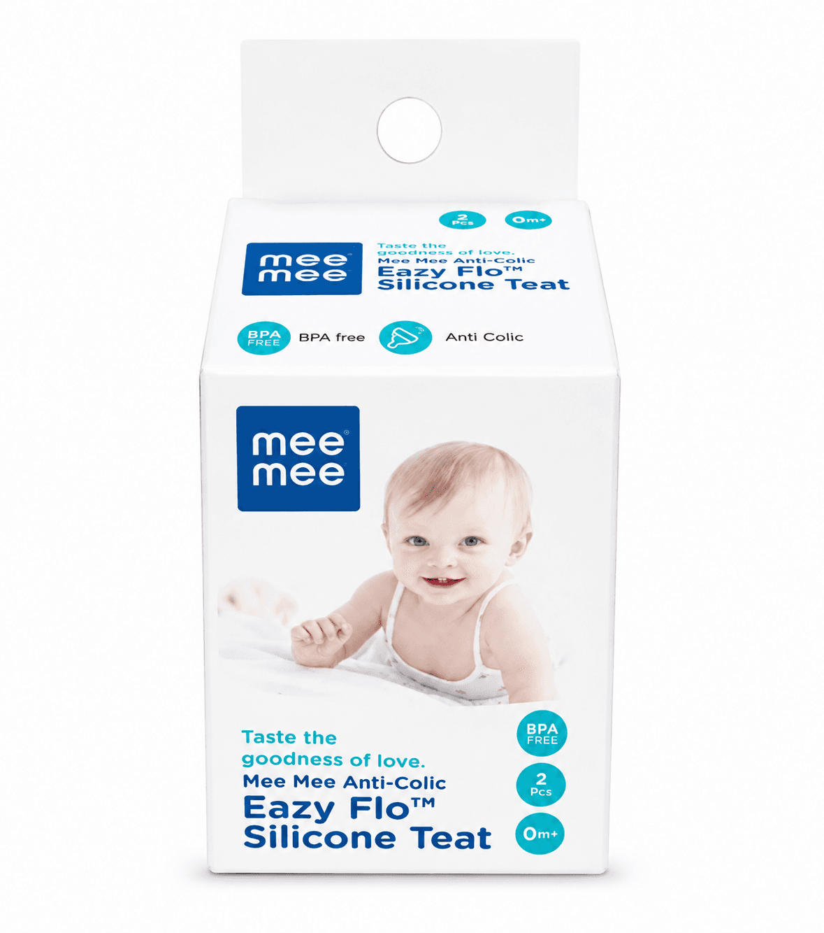 Mee Mee Anti-Colic Eazy Flo Silicone Teat – BPA-Free Baby Feeding Teat, 2 Pcs