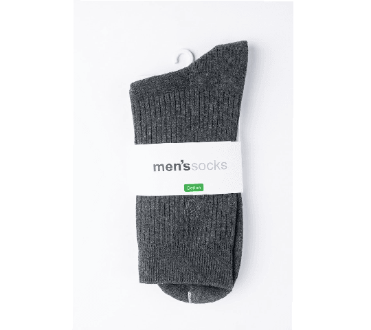 Bossini Cotton Socks – Dark Gray | Comfortable Everyday Socks