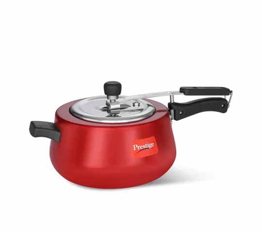 Prestige 10766 5L Pressure Cooker Red | Induction Base Stainless Steel Cooker